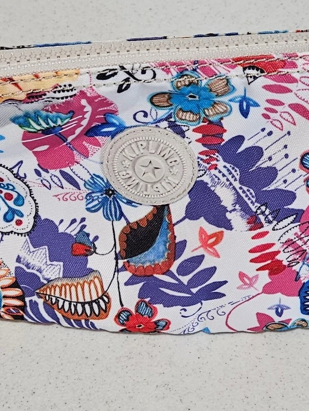 Kipling Floral Wristlet Wallet Pouch Multi-Pocket